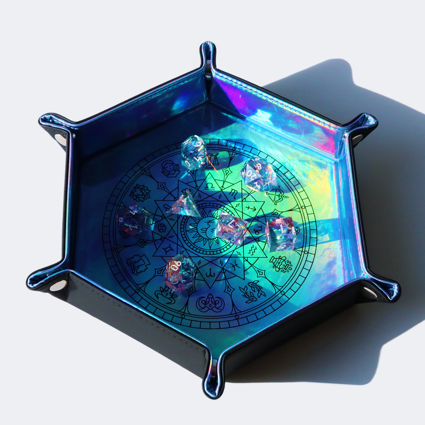Astrology Circle Holographic Dice Tray