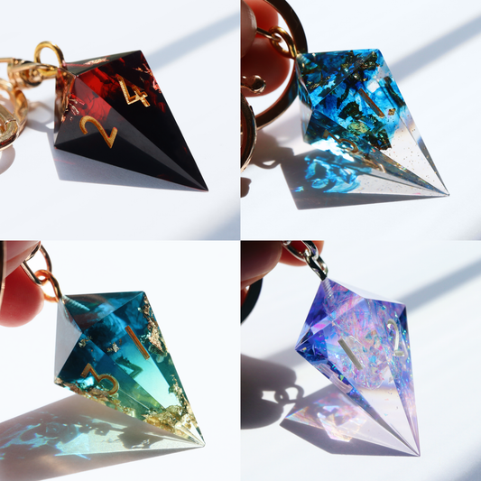 Crystal D4 Keychain