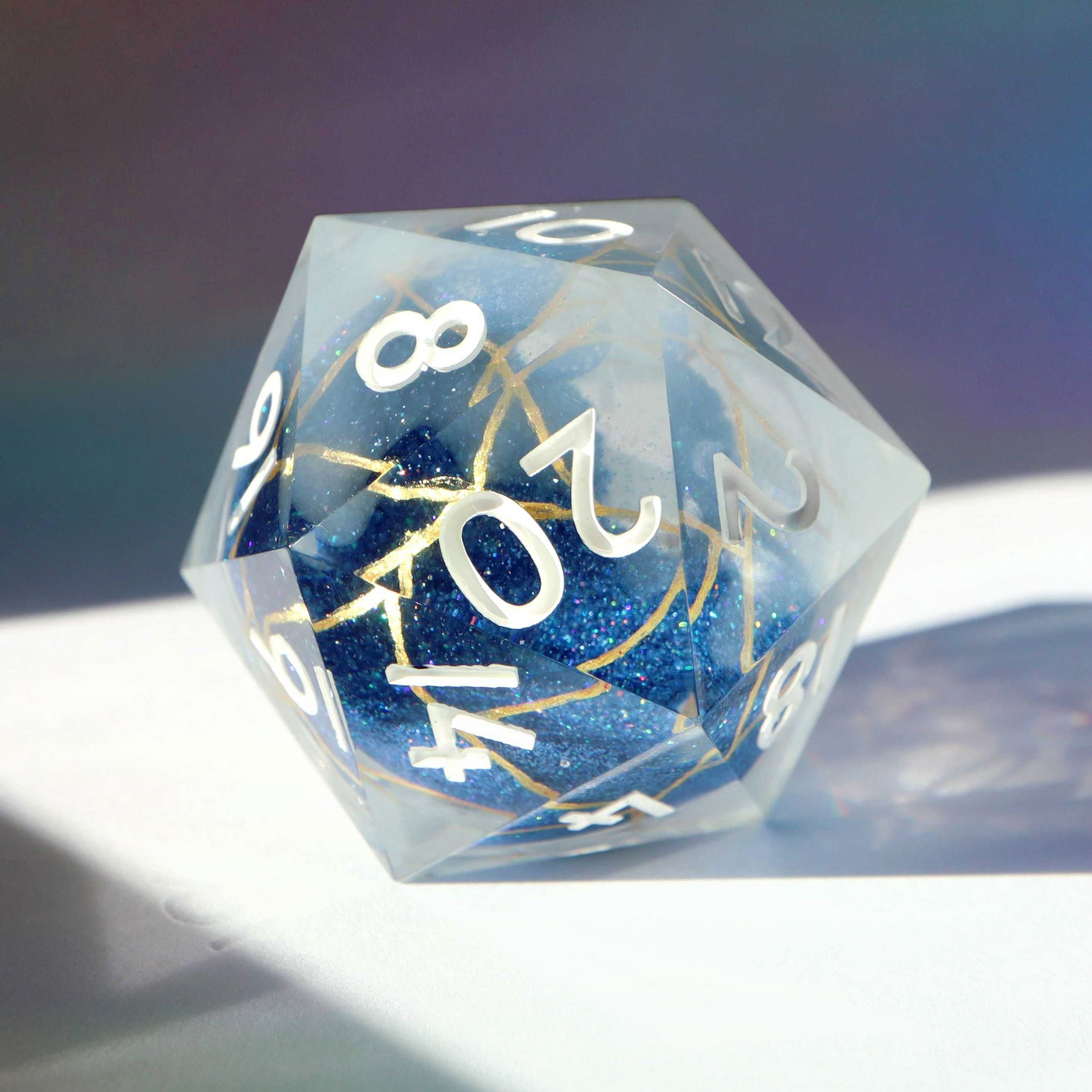 Kintsugi Liquid Core Chonk 40mm Oversized D20 – Everything Dice