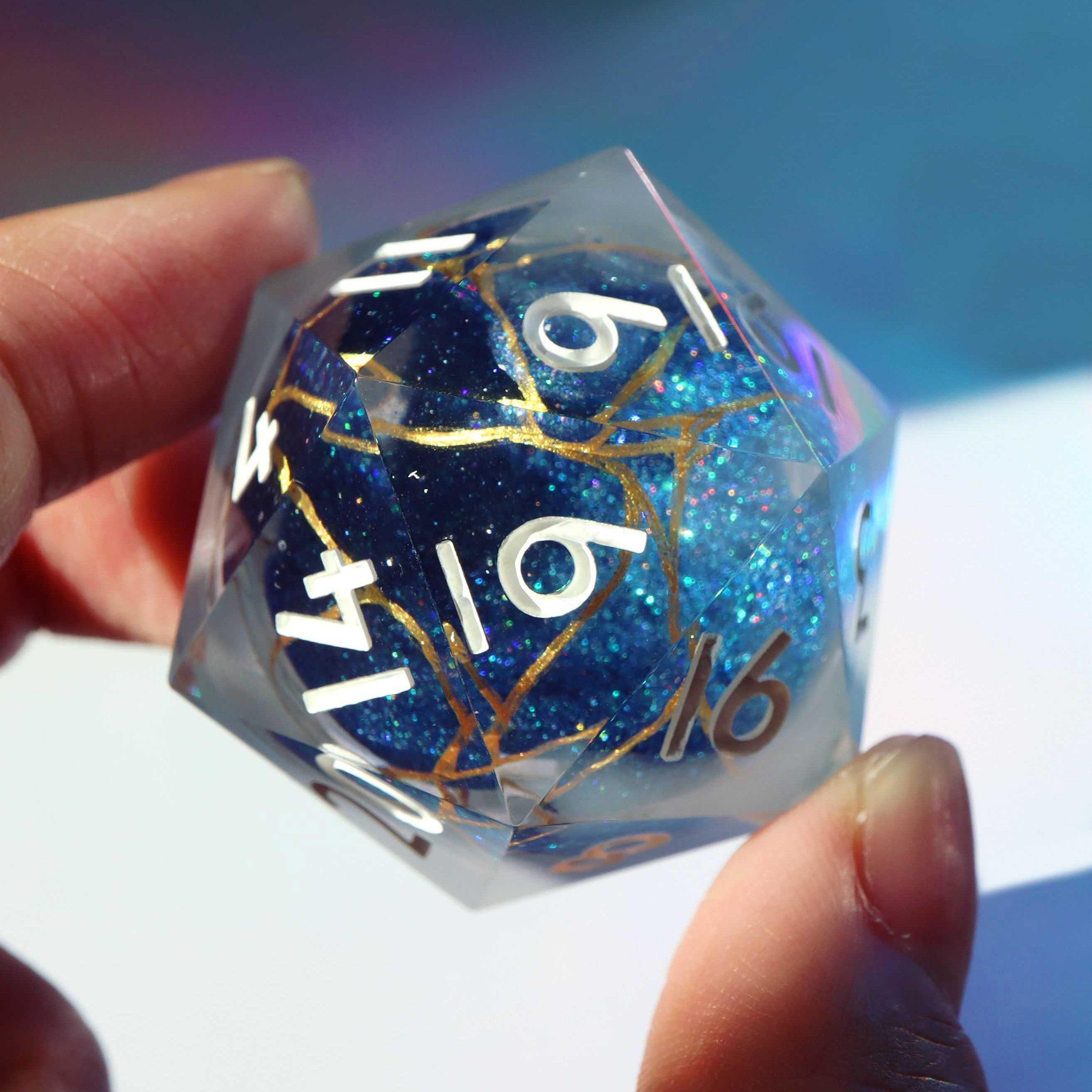 Kintsugi Liquid Core Chonk 40mm Oversized D20 – Everything Dice