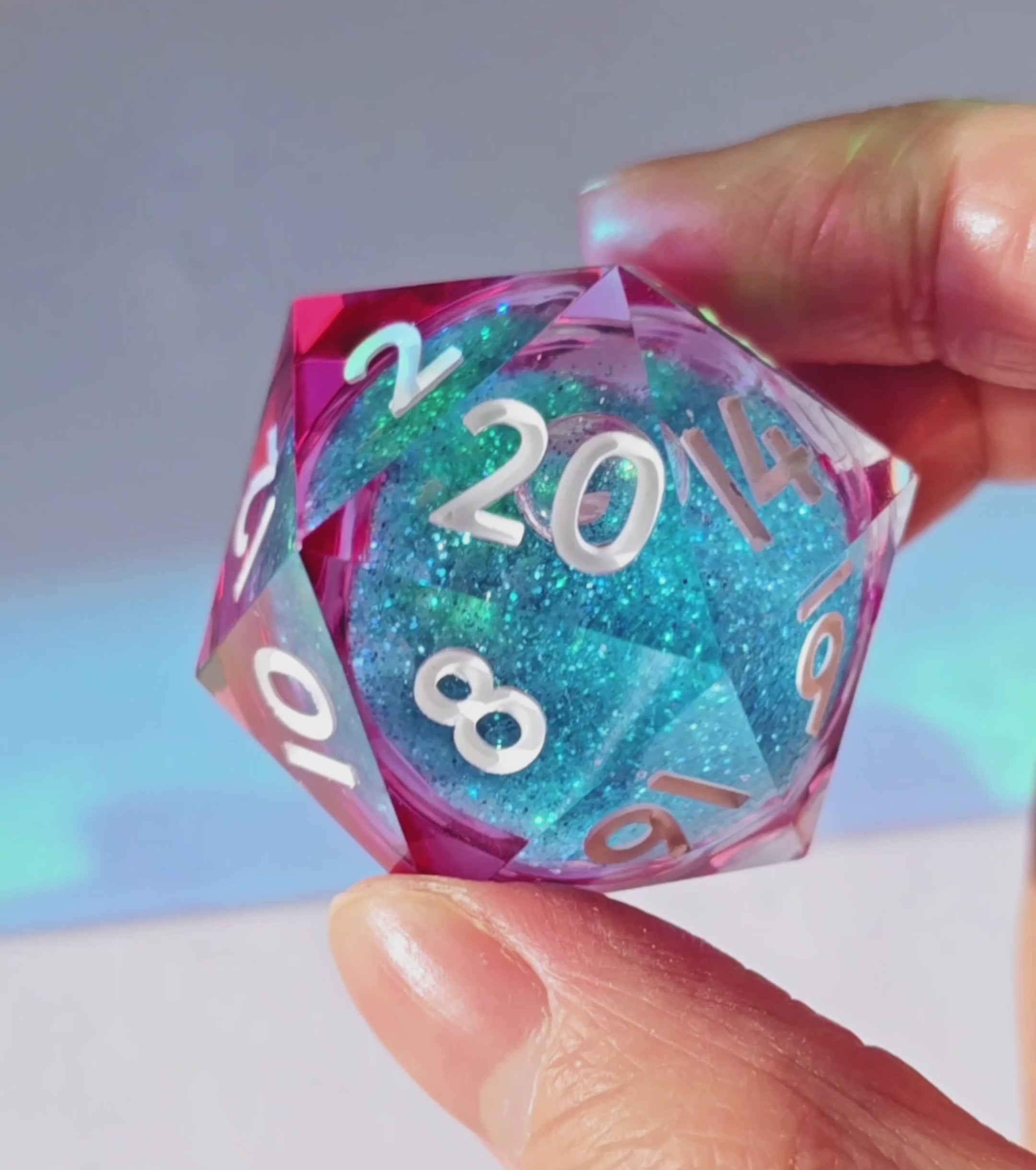 Sakura Tempest Liquid Core Chonk 40mm Oversized D20