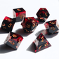 The Gods Are Athirst - handmade sharp edge 7 piece dice set