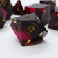 The Gods Are Athirst - handmade sharp edge 7 piece dice set