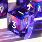 Neon Dreamer 6D6 Set - handmade sharp edge 6 piece dice set