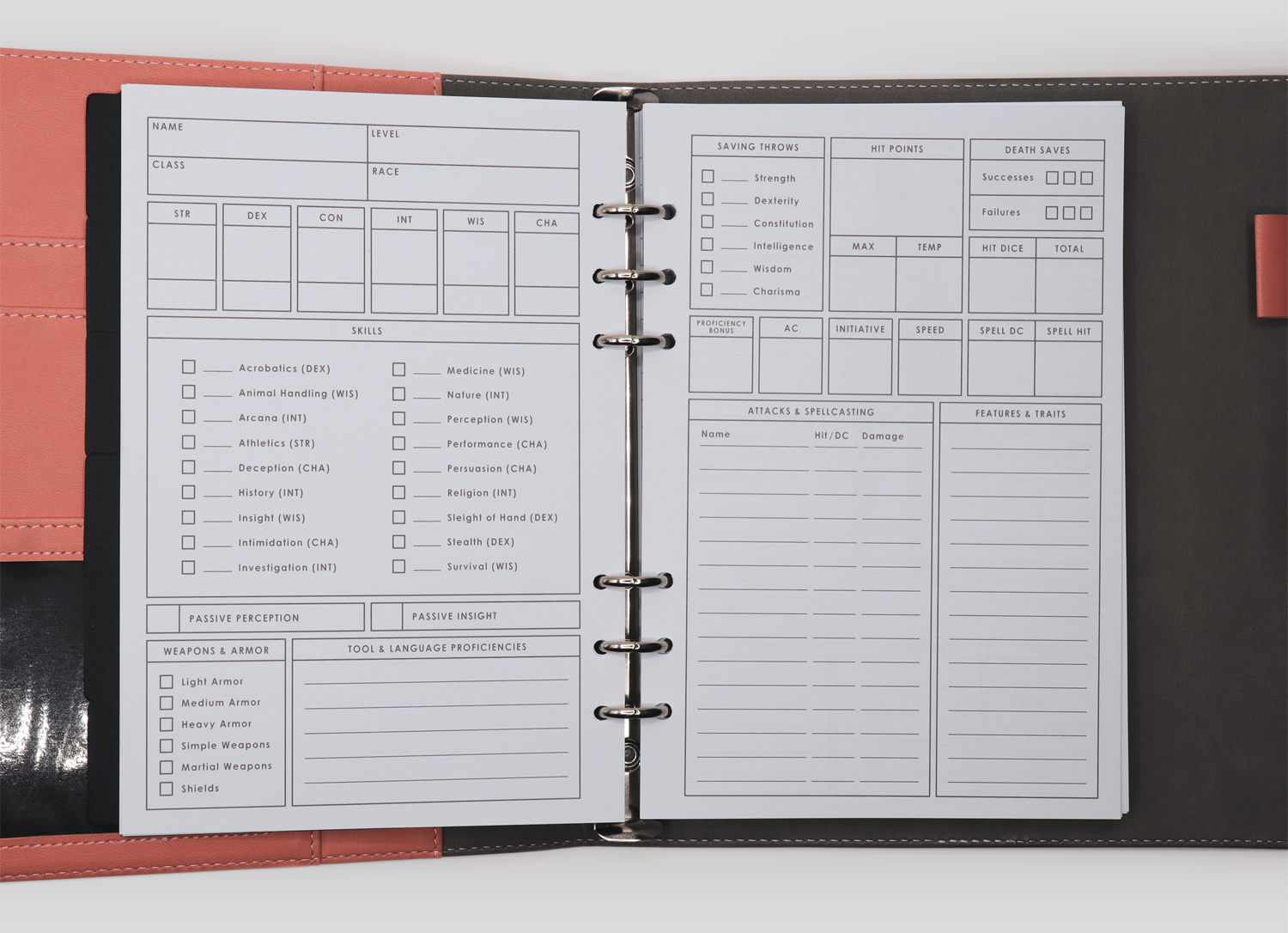 The Campaign Journal for DnD 5e Binder - DnD Campaign Planner A5 Notebook Everything Dice The Campaign Journal for DnD 5e Binder - DnD Campaign Planner A5 Notebook Everything Dice